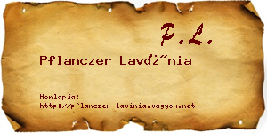 Pflanczer Lavínia névjegykártya